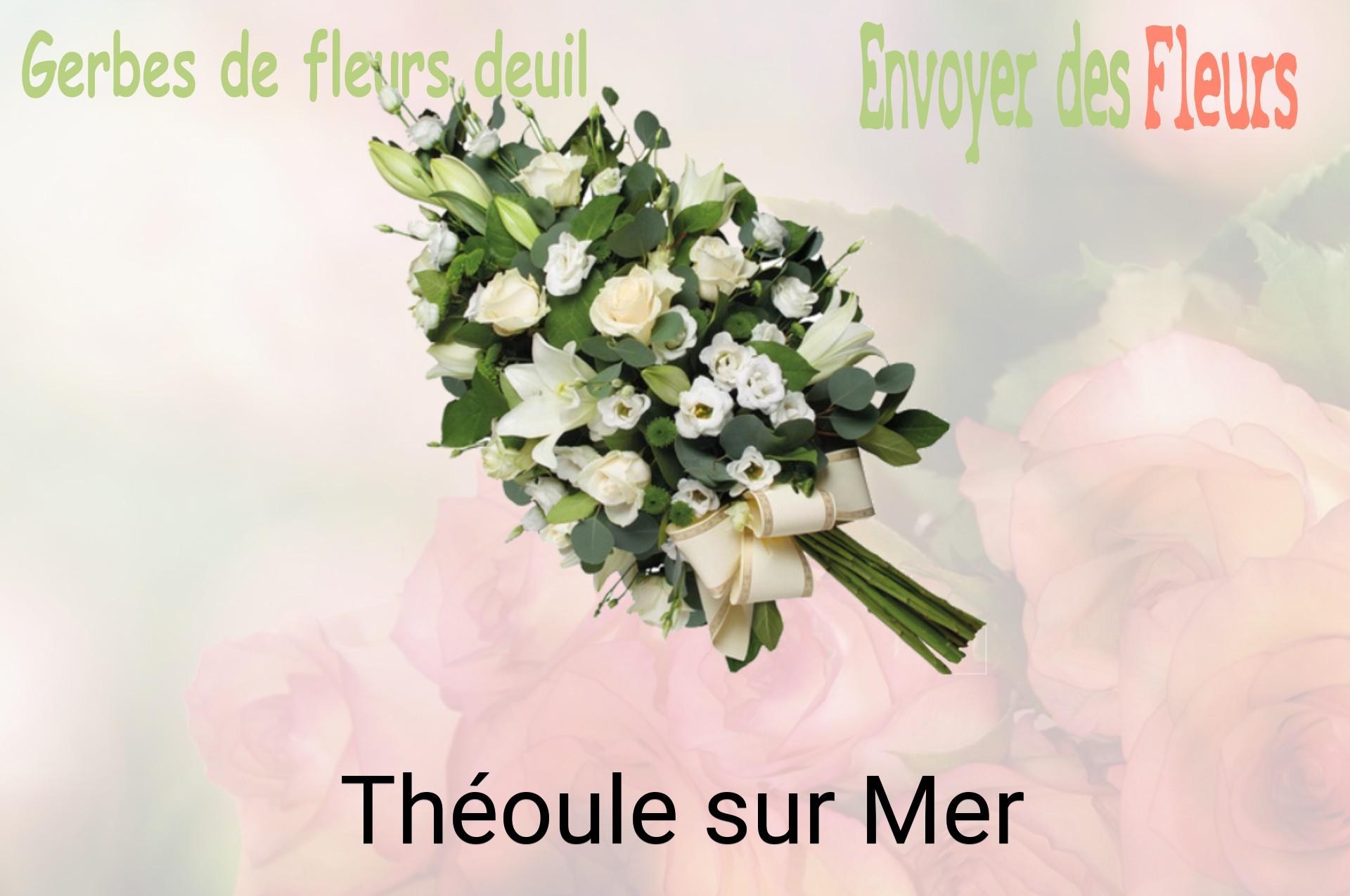 Gerbe de fleurs de deuil livrée à Théoule-sur-Mer